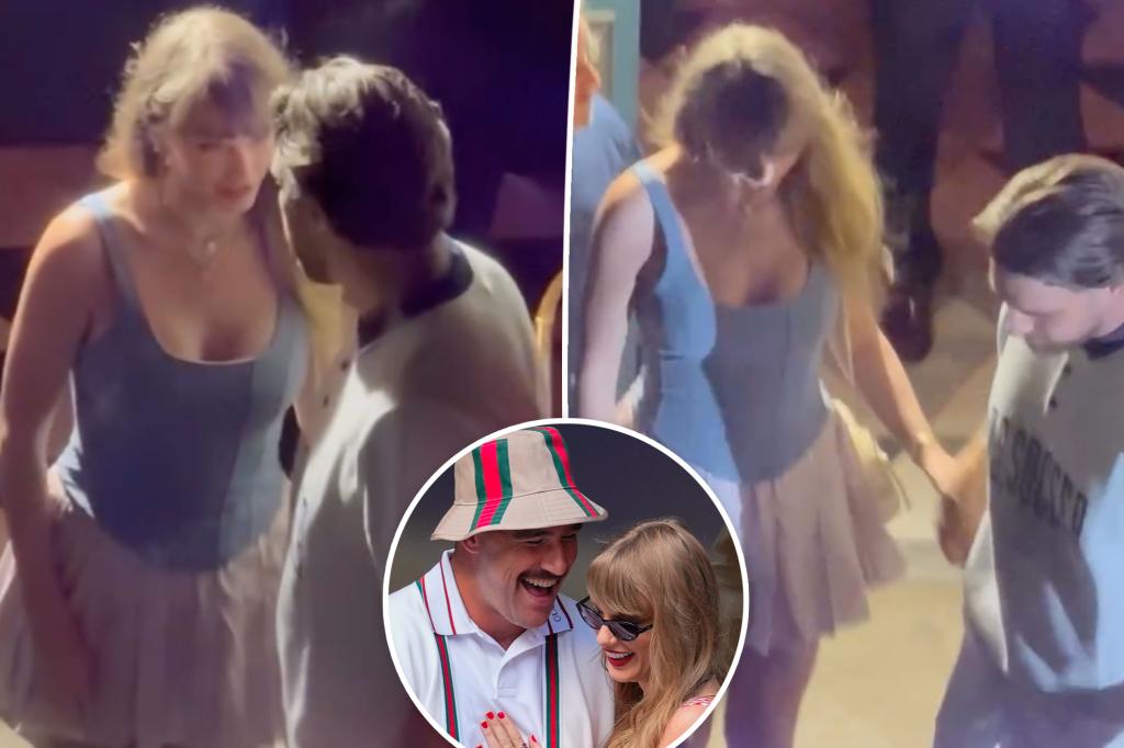 Taylor Swift and Travis Kelce hold hands during NYC date night